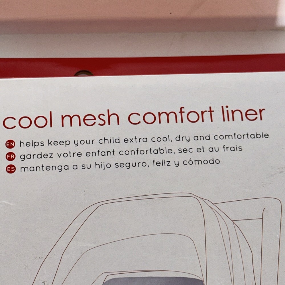 Diono Quantum Universal Cool Mesh Comfort Liner, Breathable, Protects Grey/White