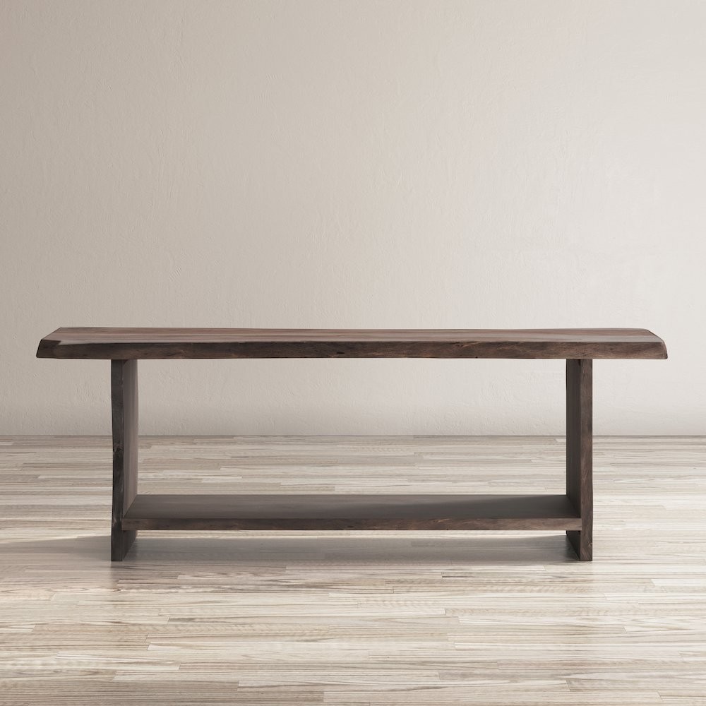 Cooper Modern Live Edge 52" Solid Wood Storage Bench