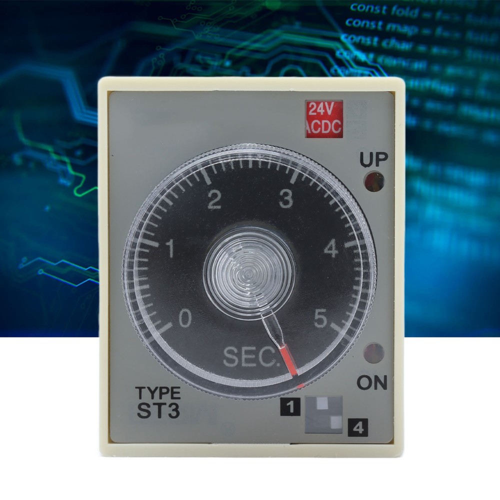 (DC24V)BERM Time Relay Adjustable Power On Timer Delay Accessory Replacement