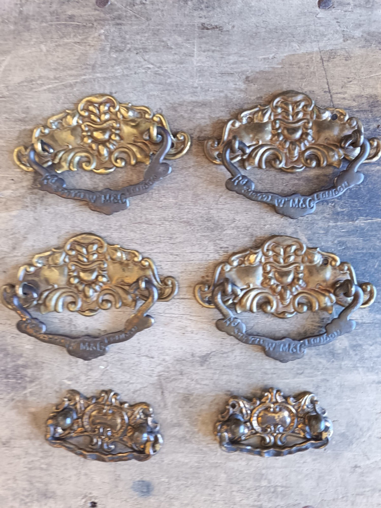 Antique Brass Drawer Handles Pulls Set