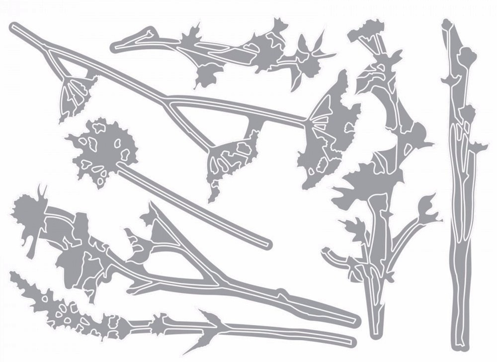 Sizzix Thinlits Wildflowers #661190 7pk set Retail $22.99 designer Tim Holtz