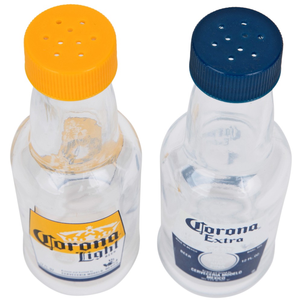 Corona Extra Salt & Pepper Mini Bottle Shaker Set Clear