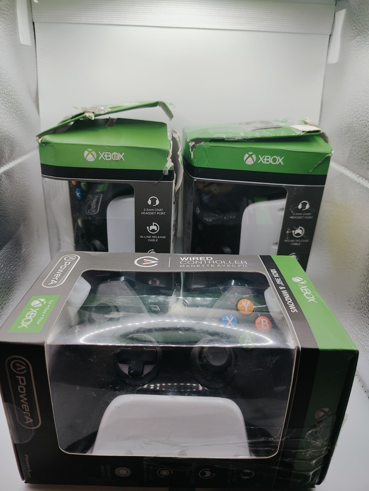 PowerA Microsoft XBOX 360 Black Wired Controller Model 1414135-02 in box