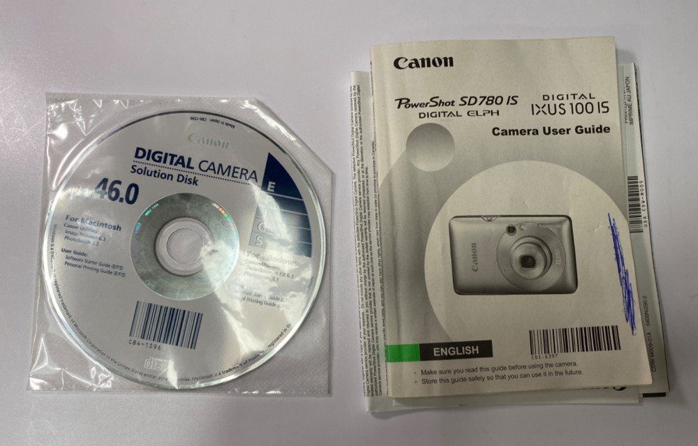 Canon PowerShot Digital ELPH SD780 IS 12.1 MP Compact Camera Bundle *WORKING