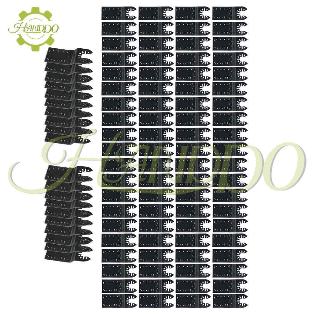 100 Pcs Quick Release Durable Oscillating Multi Tool Saw Blades Fit All Models