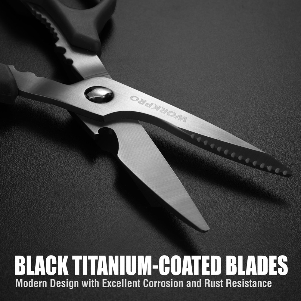 WORKPRO Heavy Duty Kitchen Scissors All Purpose Kitchen Shears Detachable Blades