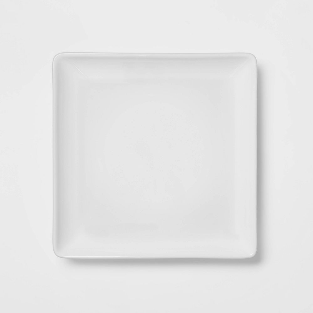 Square Rim Porcelain 16pc Dinnerware Set - Threshold