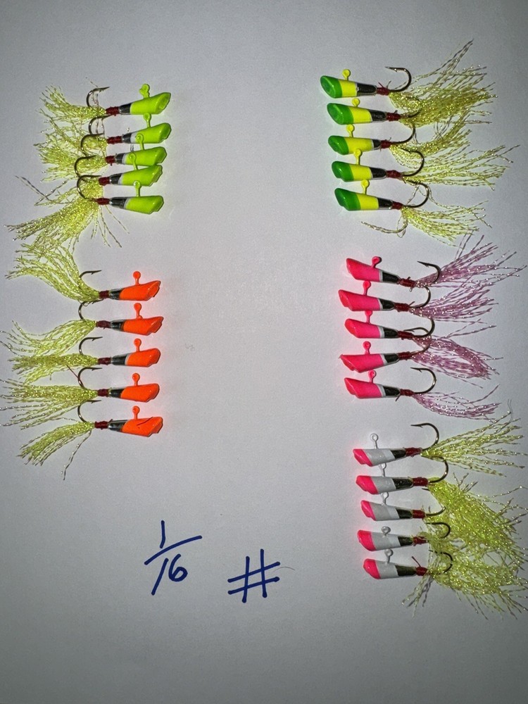 SHAD DARTS, 25  TIN,   1/16 OZ.