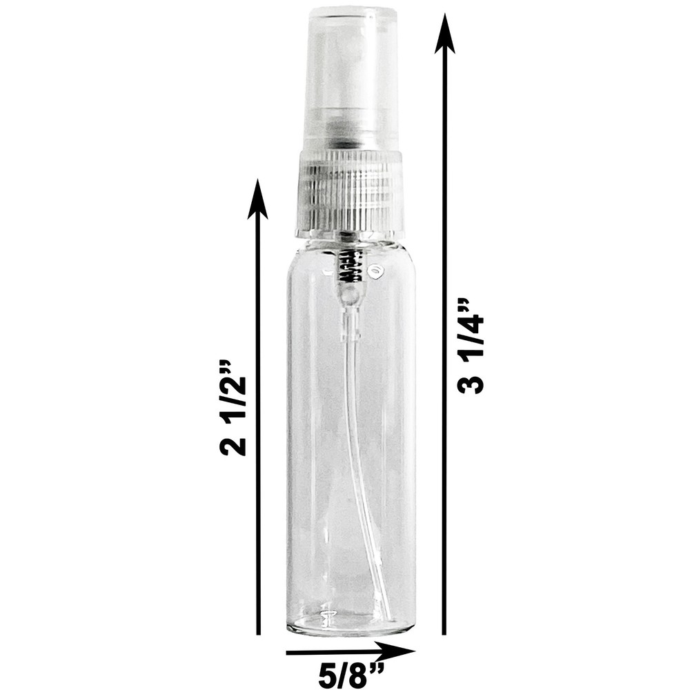 10ml 0.33oz Empty Perfume Glass Mini Spray Bottles Clear Atomizer Refillable