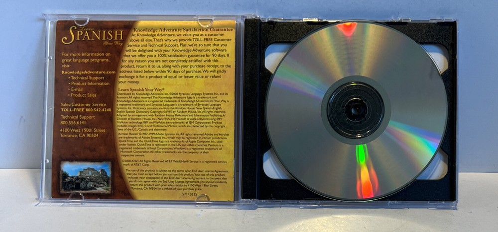 Learn Spanish Your Way - PC CD-ROM & Audio CD (KNOWLEDGE ADVENTURE) 2000 AT&T