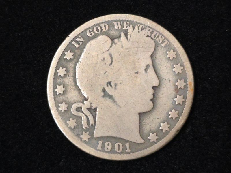 1901-O Barber Silver Half Dollar Good 120217