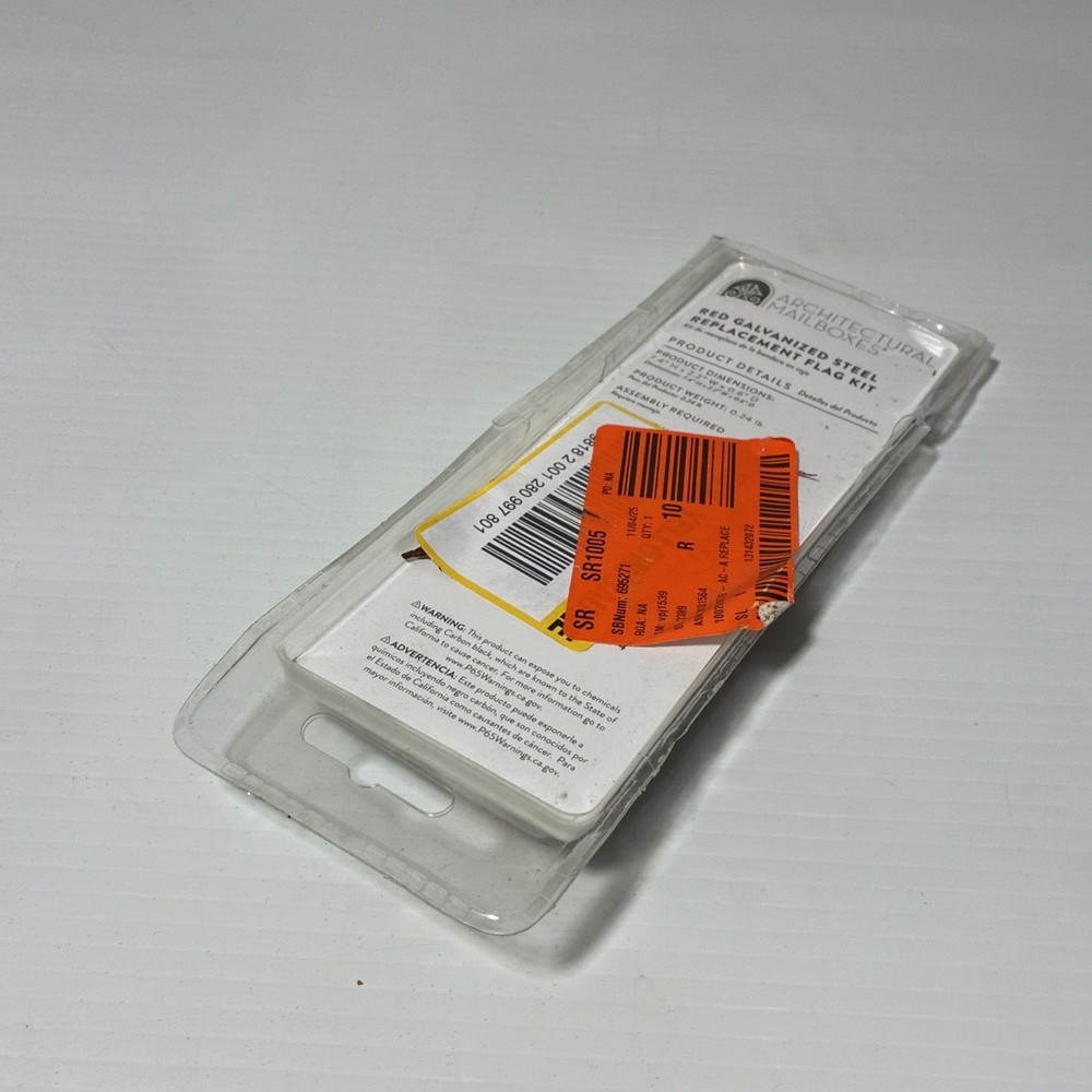 Galvanized Steel Mailbox Flag Replacement Kit, Red