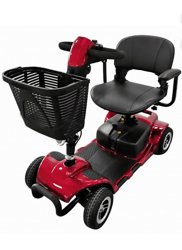 Equate Mobility 4-Wheel Motorized Power Scooter, Red