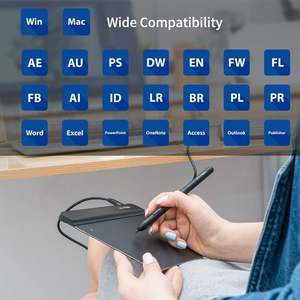 Versatile 6x4 Inch Graphic Tablet for Teaching, Drawing & Remote Work Efficiency