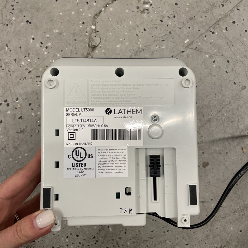 Lathem LT5000 Time Date Numbering Document Stamp, No Key, MECHANICAL ERROR MSG