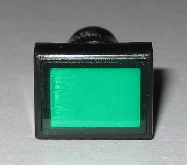 Panel Mount Rectangular LED Indicator - Green - Plastic Case - 3 to 12 V DC