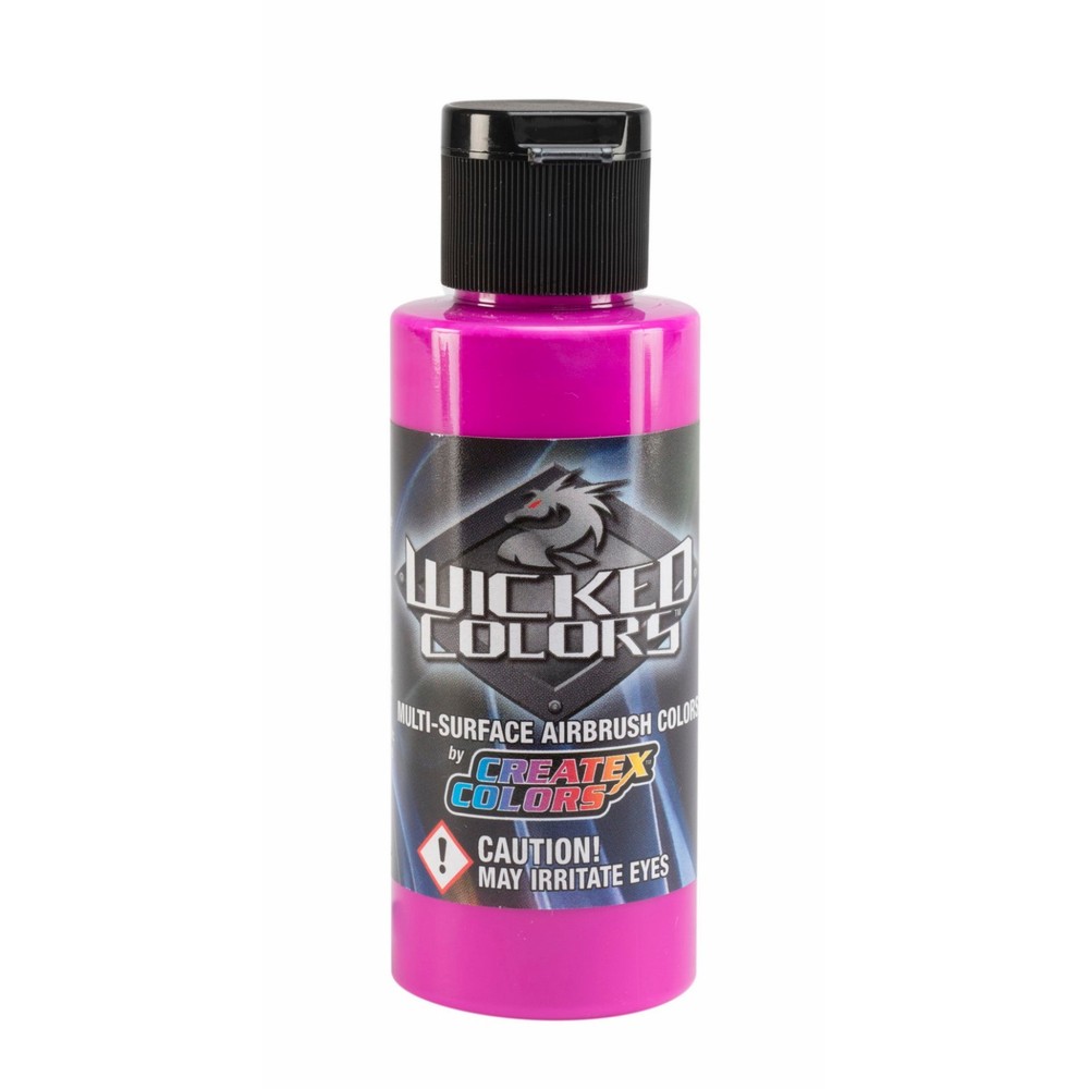 Createx Wicked Colors W021 Fluorescent Raspberry 2oz. water-based paint