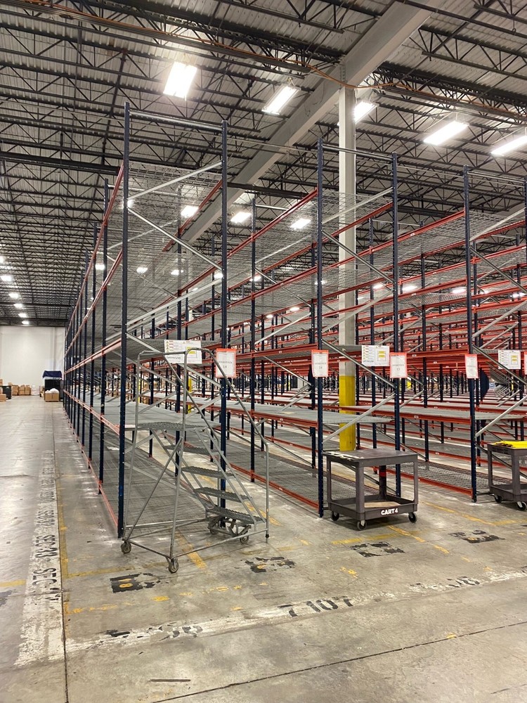 Mecalux Wide-Span Shelving 48"Dx16'Tx8'W Sections
