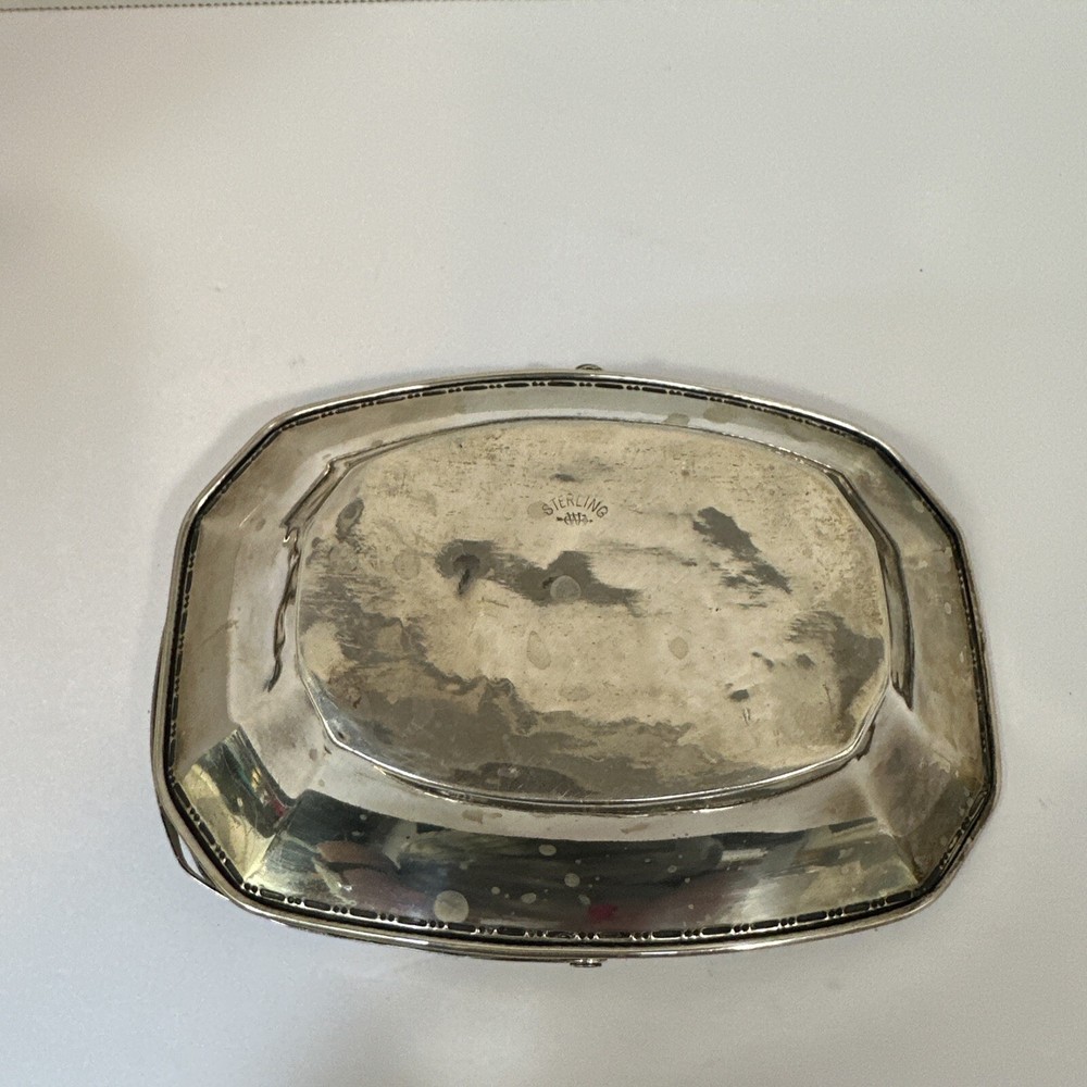 WEBSTER STERLING SILVER HANDLED BASKET BOWL ART DECO
