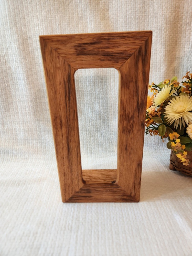 Vintage Handmade Tissue Box Cover Solid Oak Tissue Dispenser Rectangle Rustic
