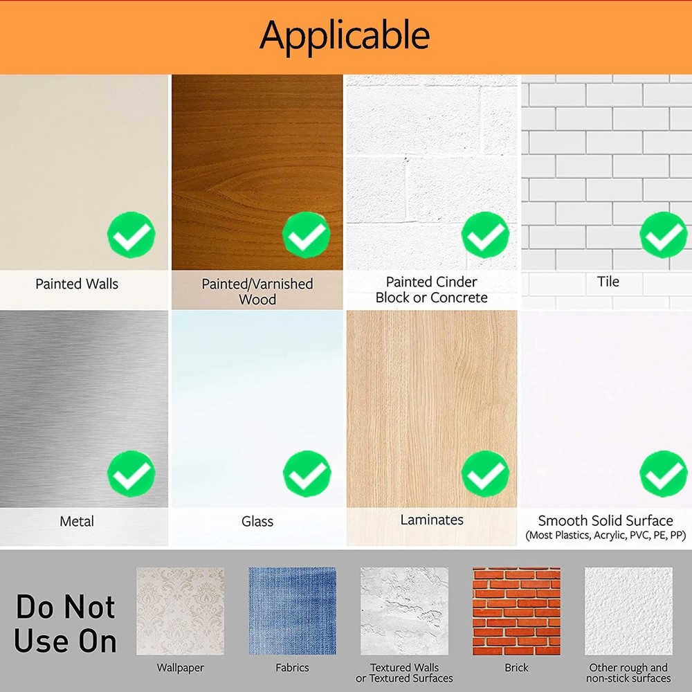 Large Clear Hooks,12-Hooks,16-Strips,Clear Wall Hook with Removable Strips,Or...