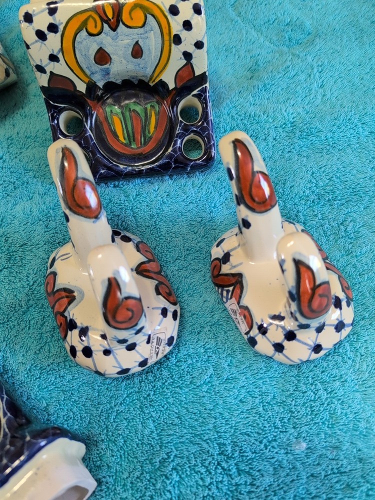 Original Hand Painted Talavera Bathroom Set