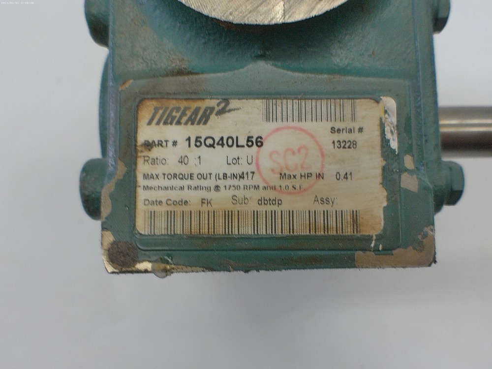 DODGE 15Q40L56 GEAR REDUCER UNMP