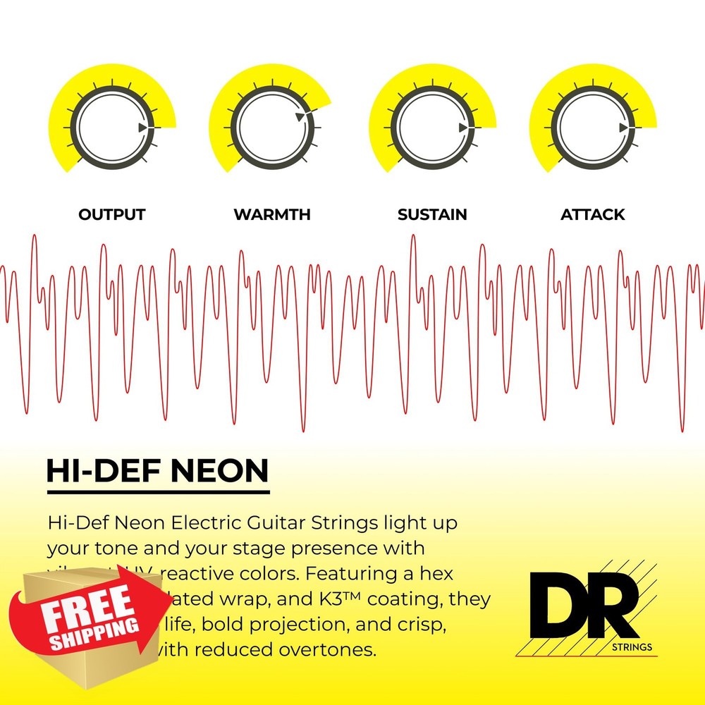 DR Strings HI-DEF NEON Electric Guitar Strings NWE-11