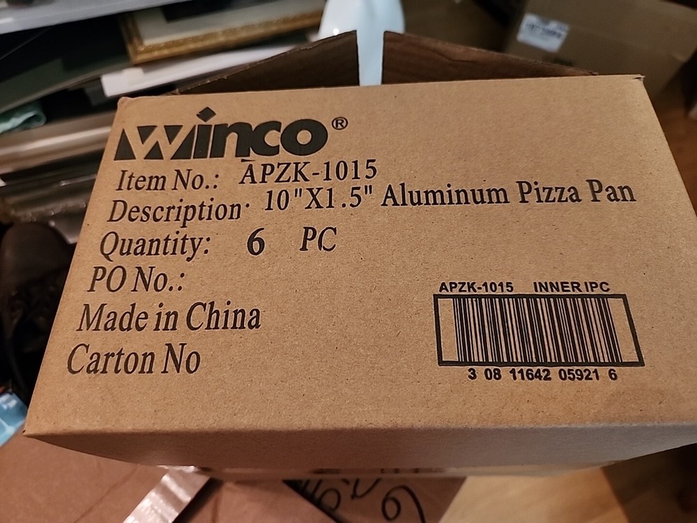 10"x1.5" Stackable Alu. Pizza Pan (6 Each)