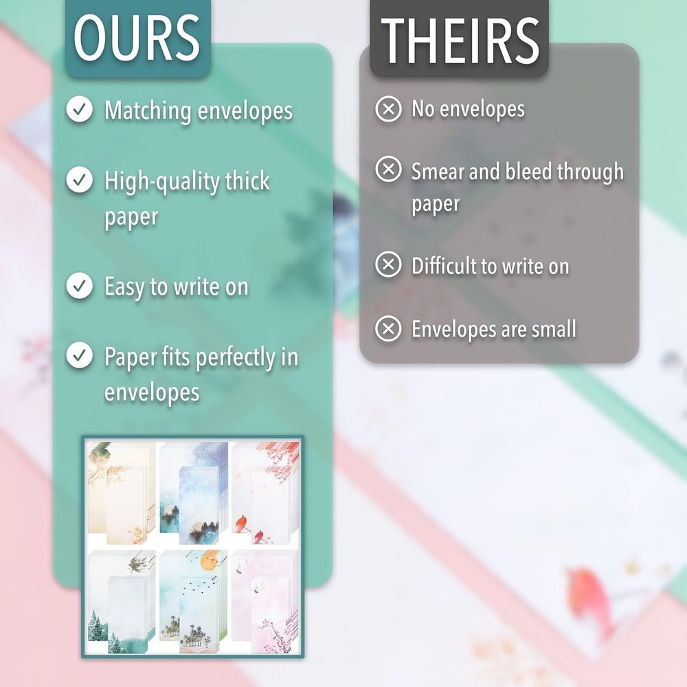 Personalized Touch: 30 Writing Papers & 18 Envelopes in Elegant Patterns