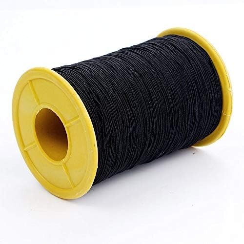 2 Rolls White & Black Elastic Thread 547 Yard Package 0.5mm High Quality Rubber