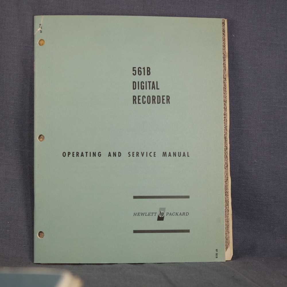 HP 561B Digital Recorder Operation and Service Guide Manual