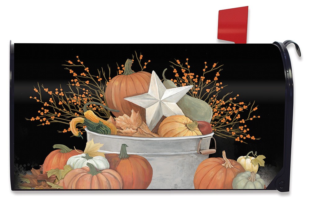 Briarwood Lane Fall Bushel Primitive Mailbox Cover