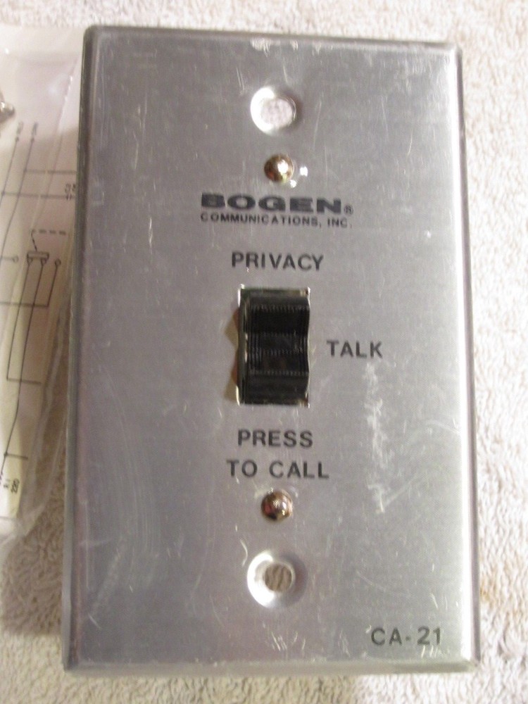 BOGEN CA-21 PUSH BUTTON FOR INTERCOM ORIGINAL PACKAGE New from old stock