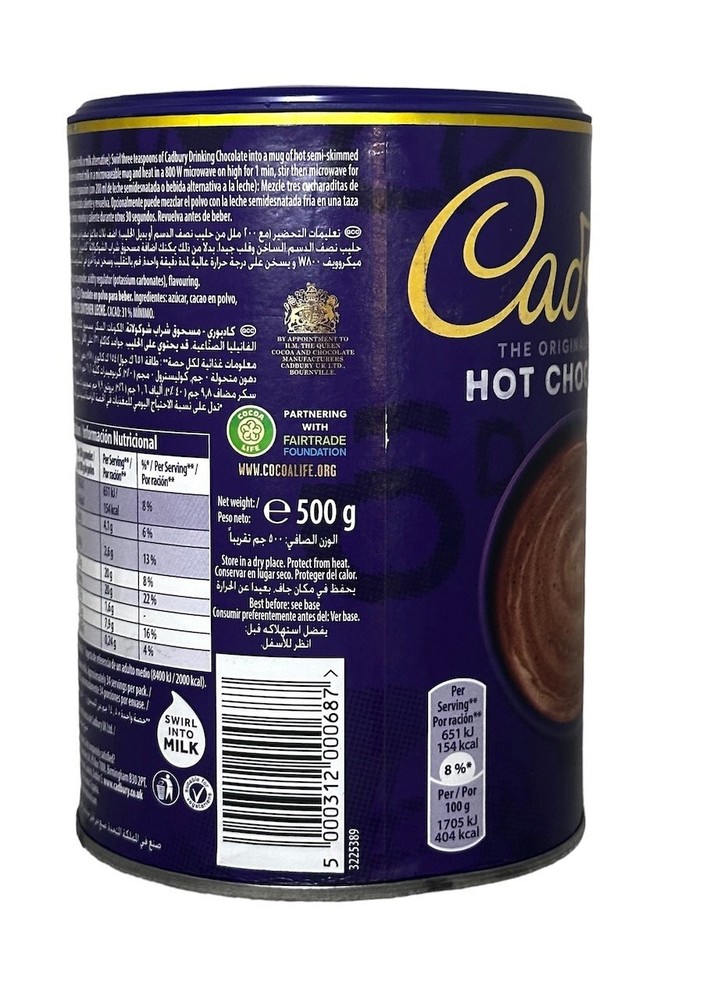 Cadbury Hot Chocolate Original 500g