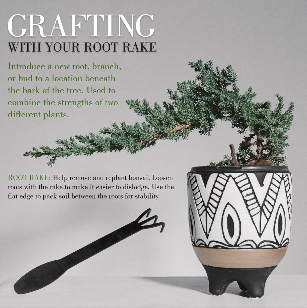 BambooMN Brand - 2 Piece Root Set - 9" Root Pick and 9" Root Rake