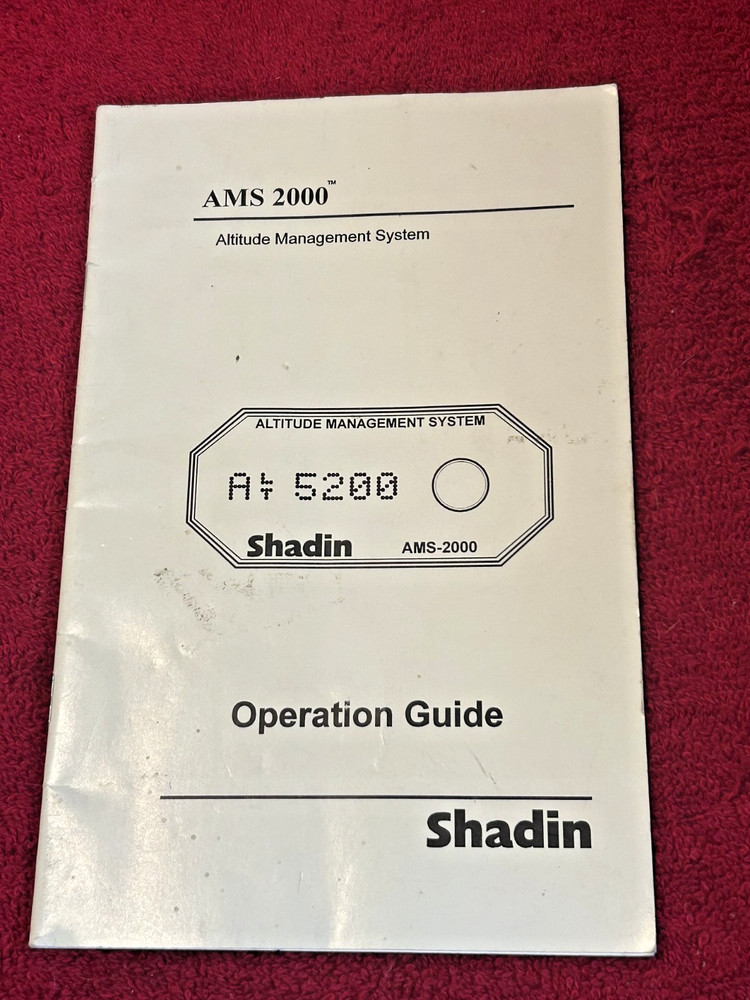 SHADIN AMS 2000 OPERATION GUIDE P/N OP8900A