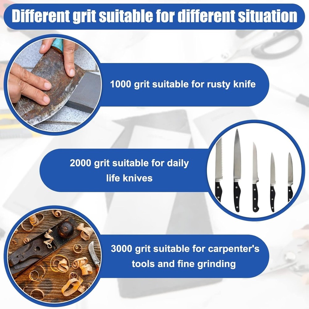 3 Pieces Diamond Sharpening Stone Diamond Knife Sharpener Plates