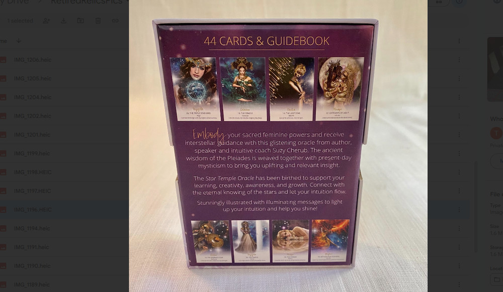 Star Temple Oracle Deck, "Feminine Powers," 44 Cards & Guidebook