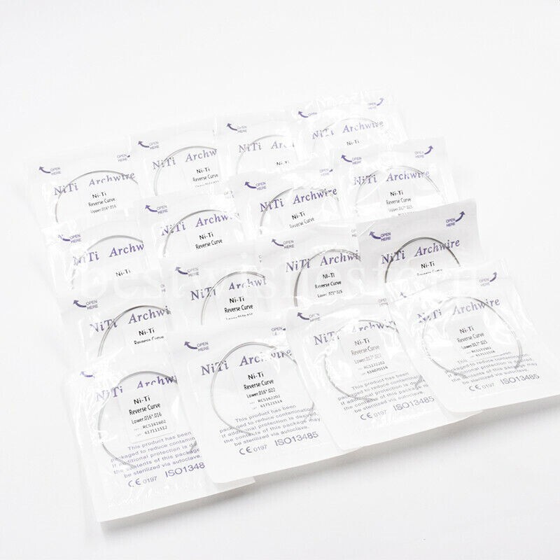 50 Packs Dental Orthodontic Elastic Niti Arch Wire Rectangular Ovoid Form 2Pc/pk