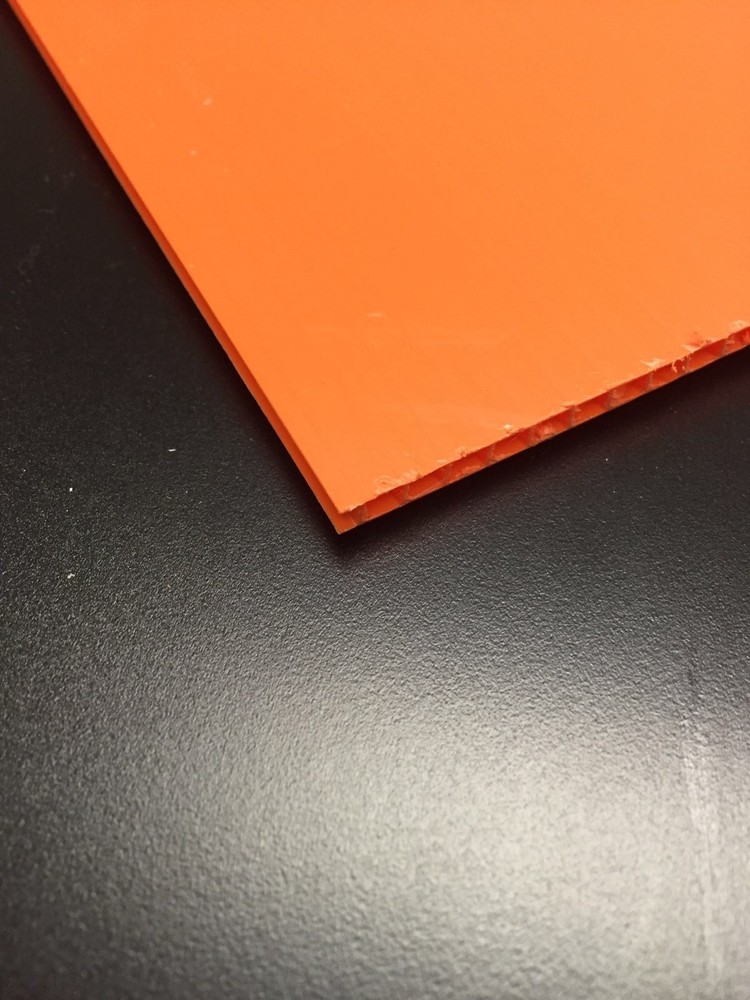Coroplast 4mm 12" x 18" (2 Pack) Orange Corrugated Plastic Sheets Vertical