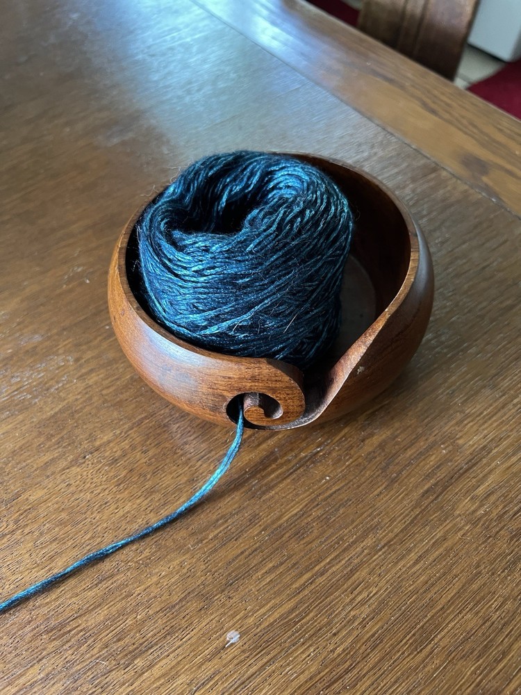 Wooden yarn bowl