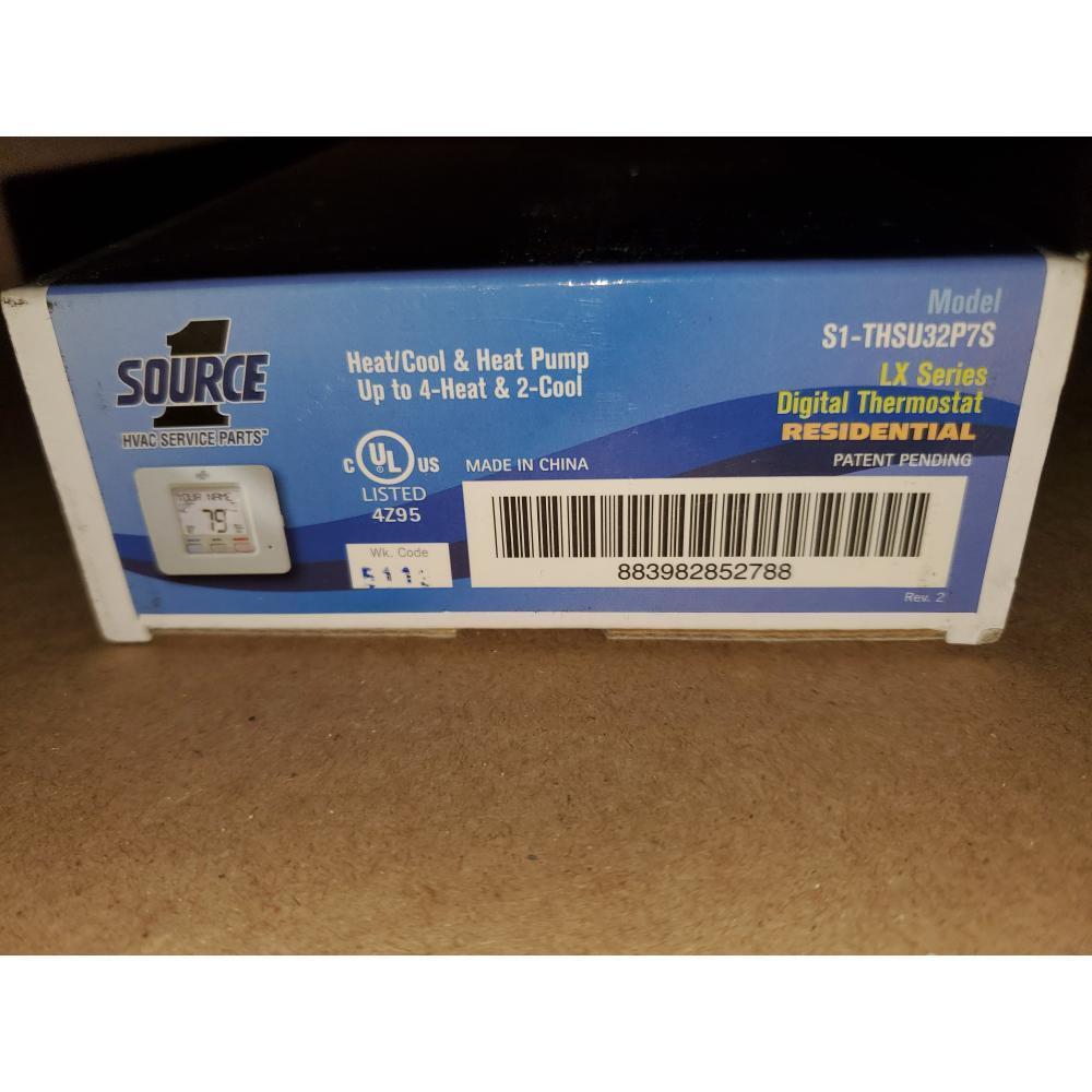 SOURCE-1 S1-THSU32P7S 4 HEAT/2 COOL PROGRAMMABLE DIGITAL THERMOSTAT