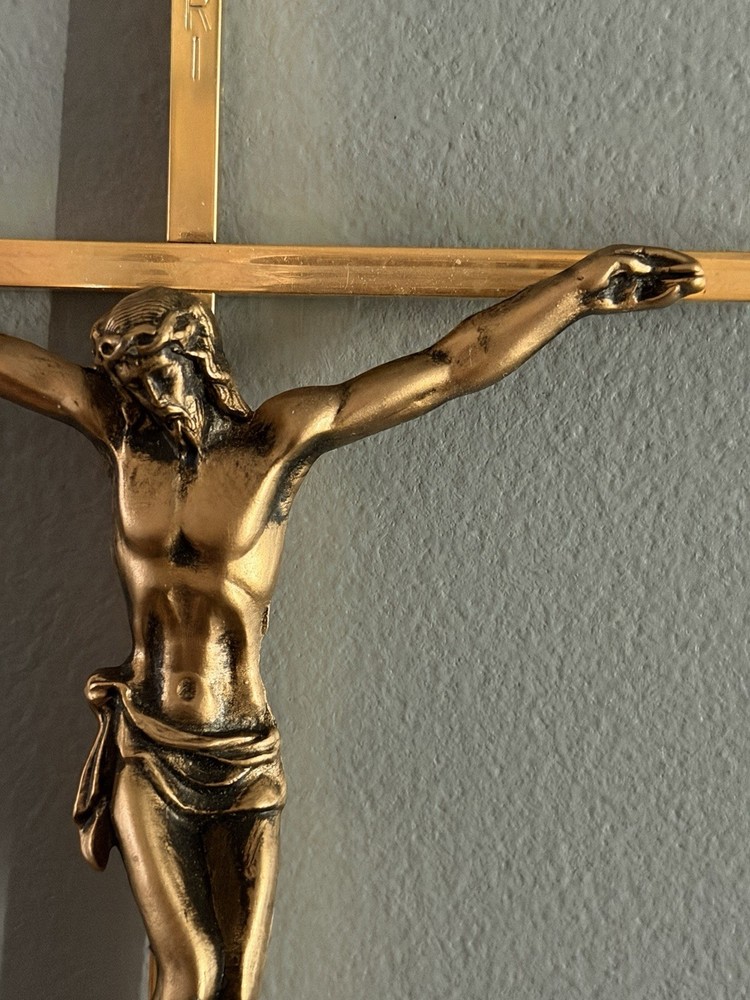 Brass Wall Crucifix