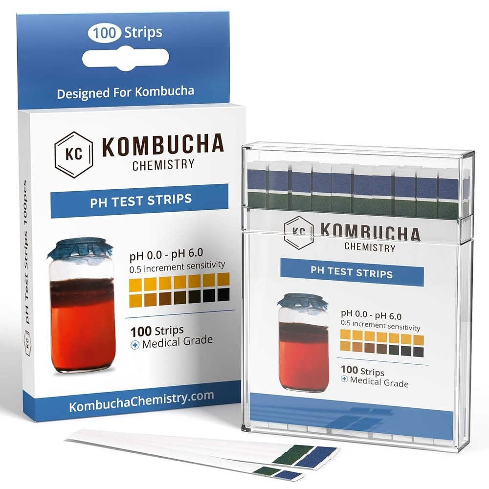Kombucha pH Strips Kit 0-6 pH Range Accurate 100pcs for Fermentation