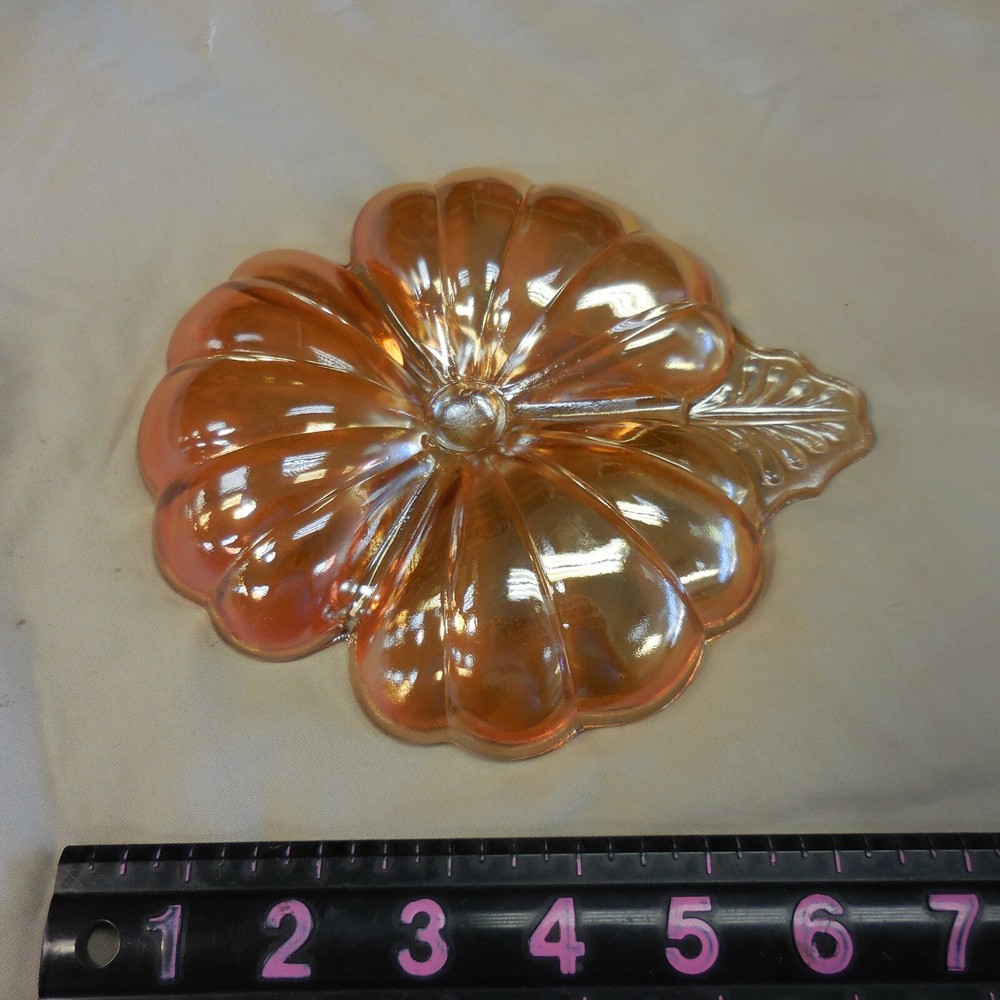 Vintage Orange Carnival Glass Candy/nut Dish