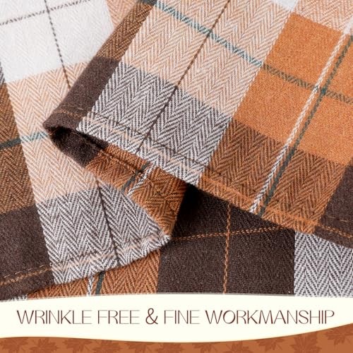 Romanstile Fall Checkered Tablecloth 54" x 80" (Rectangular) Brownplaid