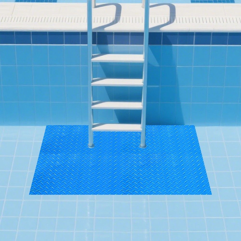 24"x36" Pool Ladder Mat Protective Non-Slip Pool Step Pad with Texture，Protec...
