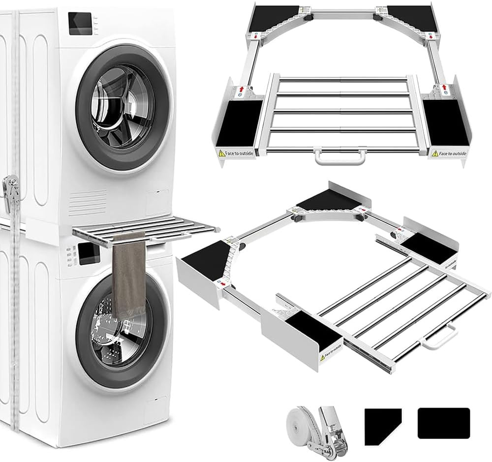 Washer Dryer Stacking Kit, Universal Stacking Kit for Washer and Dryer with Pull