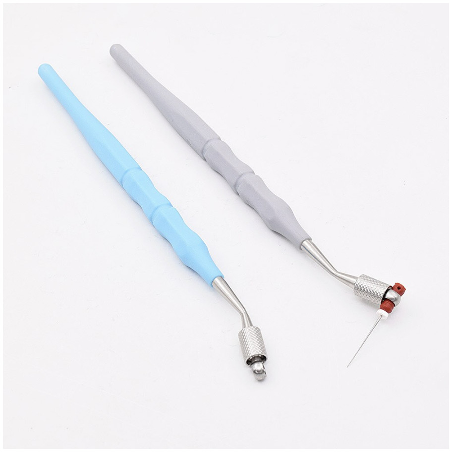 Dental 134℃ Autoclaved Simple Structure Endo File Holder Handle Hand Root Grey